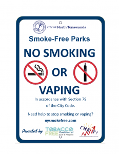 Tobacco Free NY sign